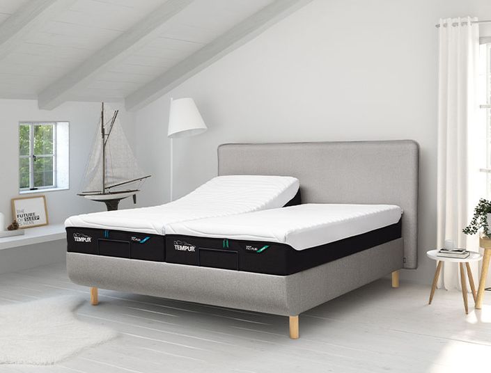 TEMPUR Arc Bett Sensory Long Ash Grey