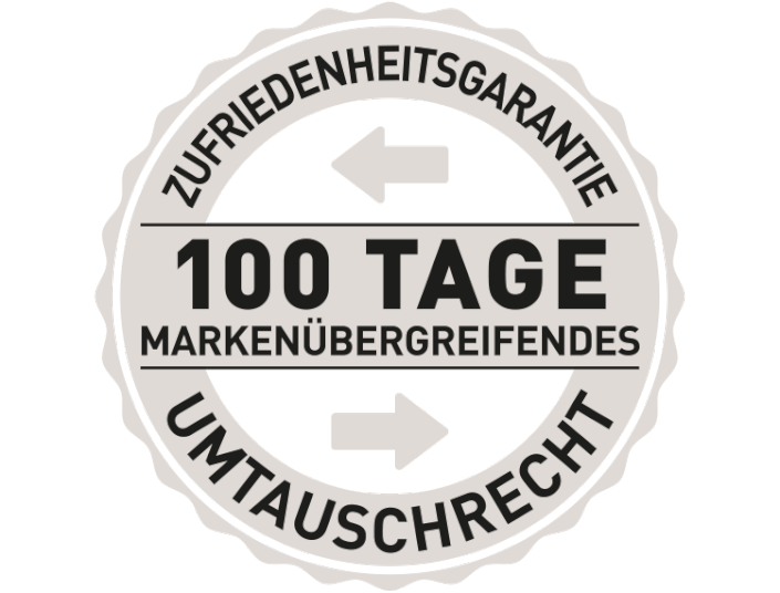 100 Tage Zufriedenheitsgarantie 100 Tage Zufriedenheitsgarantie
