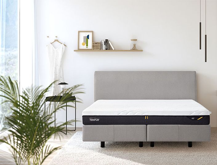 TEMPUR Boxspring Bett Shape Ash Grey